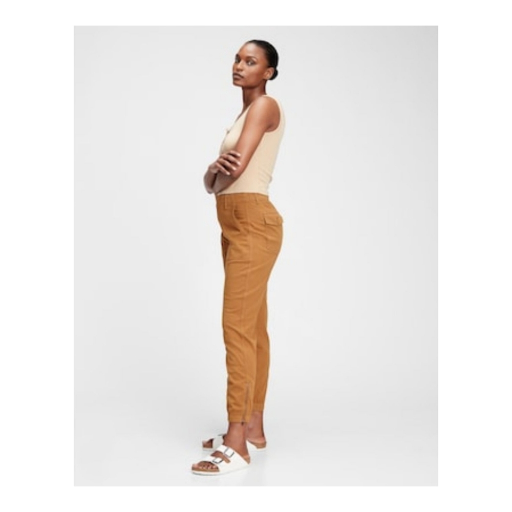 Gap Size 4 Girlfriend Utility Joggers Mustard
